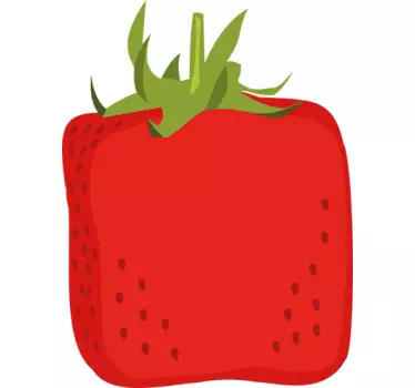 Strawberry Label Customisable Window Sticker - TenStickers