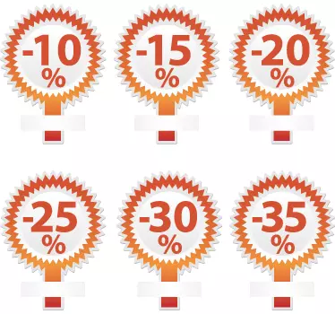 Customisable Promotional Discounts Sticker - TenStickers