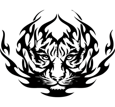 Car sticker tribal flame animal design - TenStickers