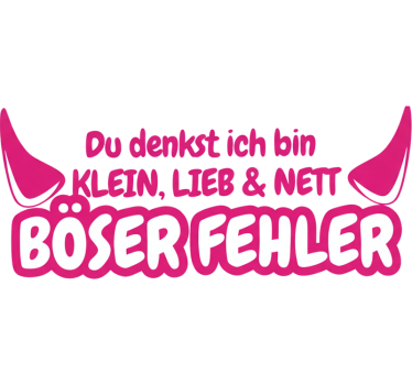 Car sticker bad mistake pink devil - TenStickers