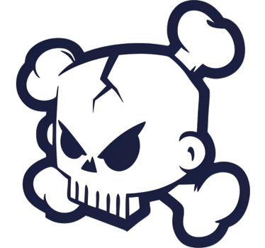 Car sticker crossbones logo - TenStickers