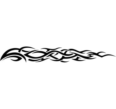 Car sticker long tribal flame design - TenStickers