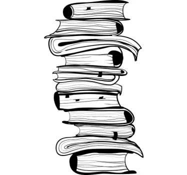 Stack of books Living room Wall Stickers - TenStickers