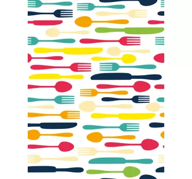 Cutlery Variety Window Sticker - TenStickers