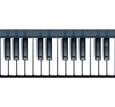 Piano Keys Stair Decal - TenStickers