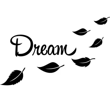 Dream with Leaves Laptop Sticker - TenStickers