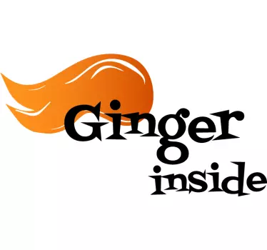 Ginger Inside Car Sticker - TenStickers