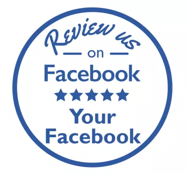 Review us on Facebook Customisable Sticker - TenStickers