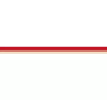 Vibrant Red Stripes Caravan Decal - TenStickers