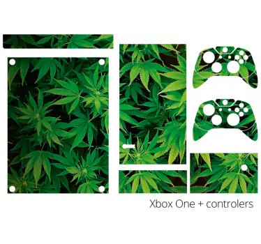 Marijuana leaves xbox sticker - TenStickers
