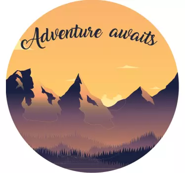Adventure Awaits Laptop Sticker - TenStickers