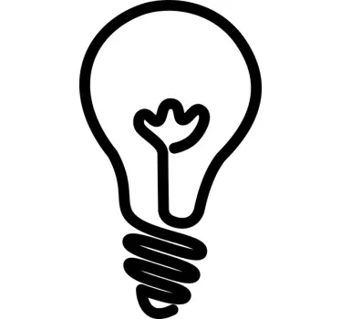Light Bulb Laptop Sticker - TenStickers