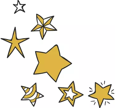 Stars Laptop Sticker - TenStickers