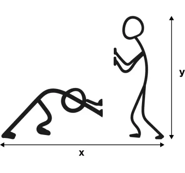 Stick men pushing laptop sticker - TenStickers