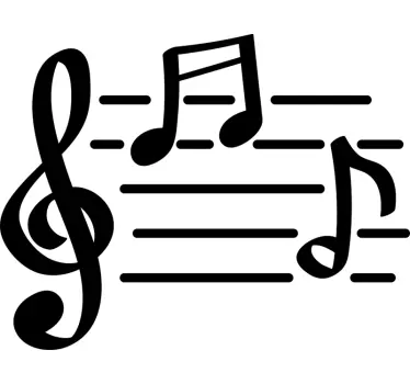 Musical Notes Laptop Sticker - TenStickers