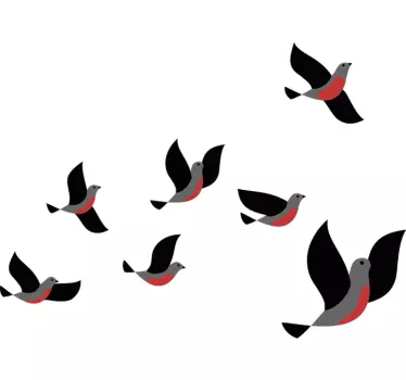 Birds Flying Laptop Sticker - TenStickers