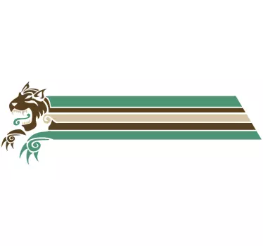 Tiger stripe caravan decal - TenStickers