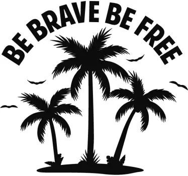 Be brave be free caravan sticker - TenStickers