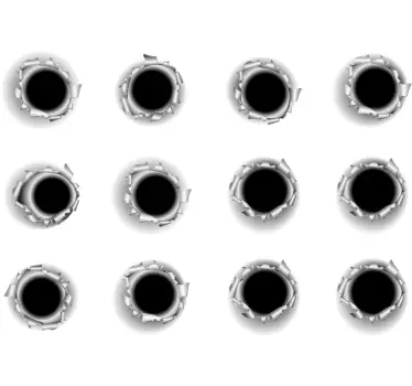 Bullet Holes Vehicle Sticker - TenStickers