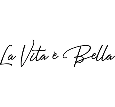 La vita è bella Car Decal - TenStickers