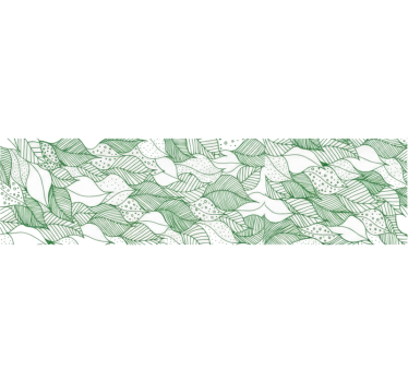 Window sticker of transparent detailed green leaves - TenStickers