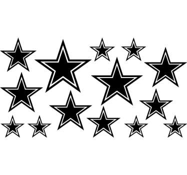 Tuning stars silhouette car sticker - TenStickers