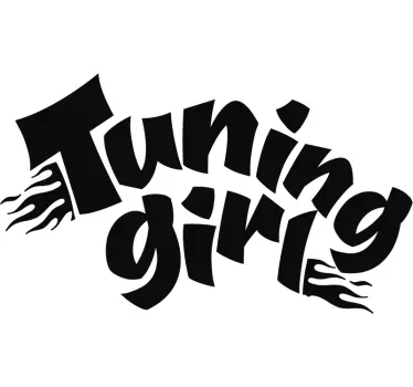tuning girl Car Decal - TenStickers