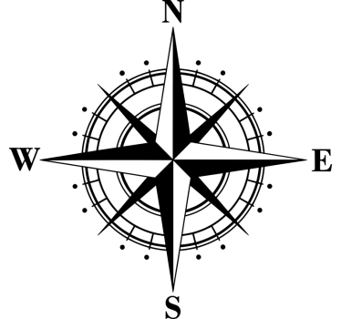 Car sticker big travel compass - TenStickers