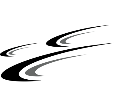 Caravan decal modern swoosh design - TenStickers