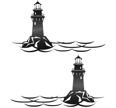 Caravan decal coastal ocean design - TenStickers