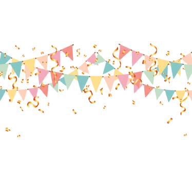 Shop window sticker pastel carnival decor - TenStickers