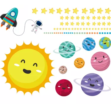 Solar System Children´s Wall Sticker - TenStickers