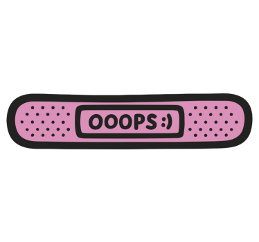 Car sticker pink "oops" band-aid - TenStickers