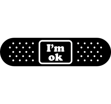 Car sticker i'm okay band-aid - TenStickers