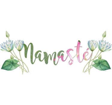 Namaste headboard headboard wall sticker - TenStickers