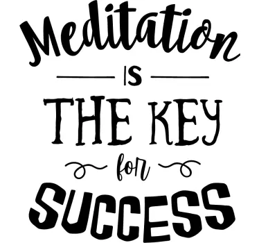 Meditation is the Key Wall Sticker - TenStickers