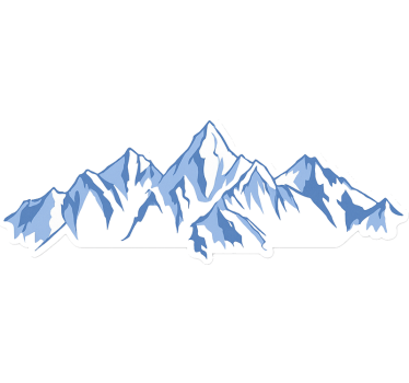 Caravan decal mountain skyline - TenStickers
