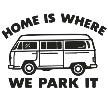 Caravan decal home is where we park - TenStickers