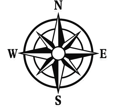 Caravan decal wind rose map design - TenStickers