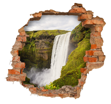 trompe l'oeil waterfall visual effects wall decal - TenStickers