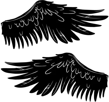 Angel wings Car sticker - TenStickers