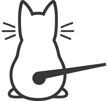 Car sticker cat with wagging tail - TenStickers