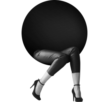 3D Circle and Legs Wall Sticker - TenStickers