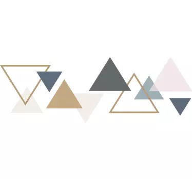 minimalist triangles (border) wall decal - TenStickers
