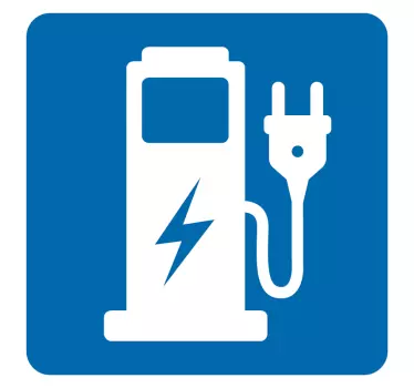 electric charging point sign sticker - TenStickers