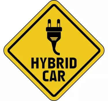 plug-in hybrid Car Decal - TenStickers