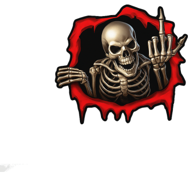 Creepy 3d skeleton car sticker - TenStickers