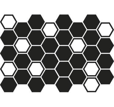 Car sticker with hexagonal honeycomb pattern - TenStickers