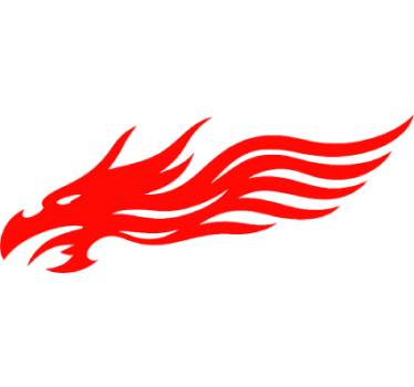 Motorbike sticker fiery dragon wings - TenStickers