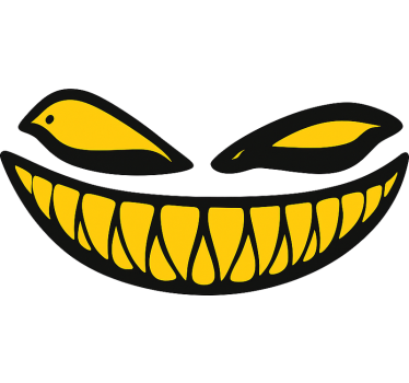 Motorbike sticker shadow smirk - TenStickers